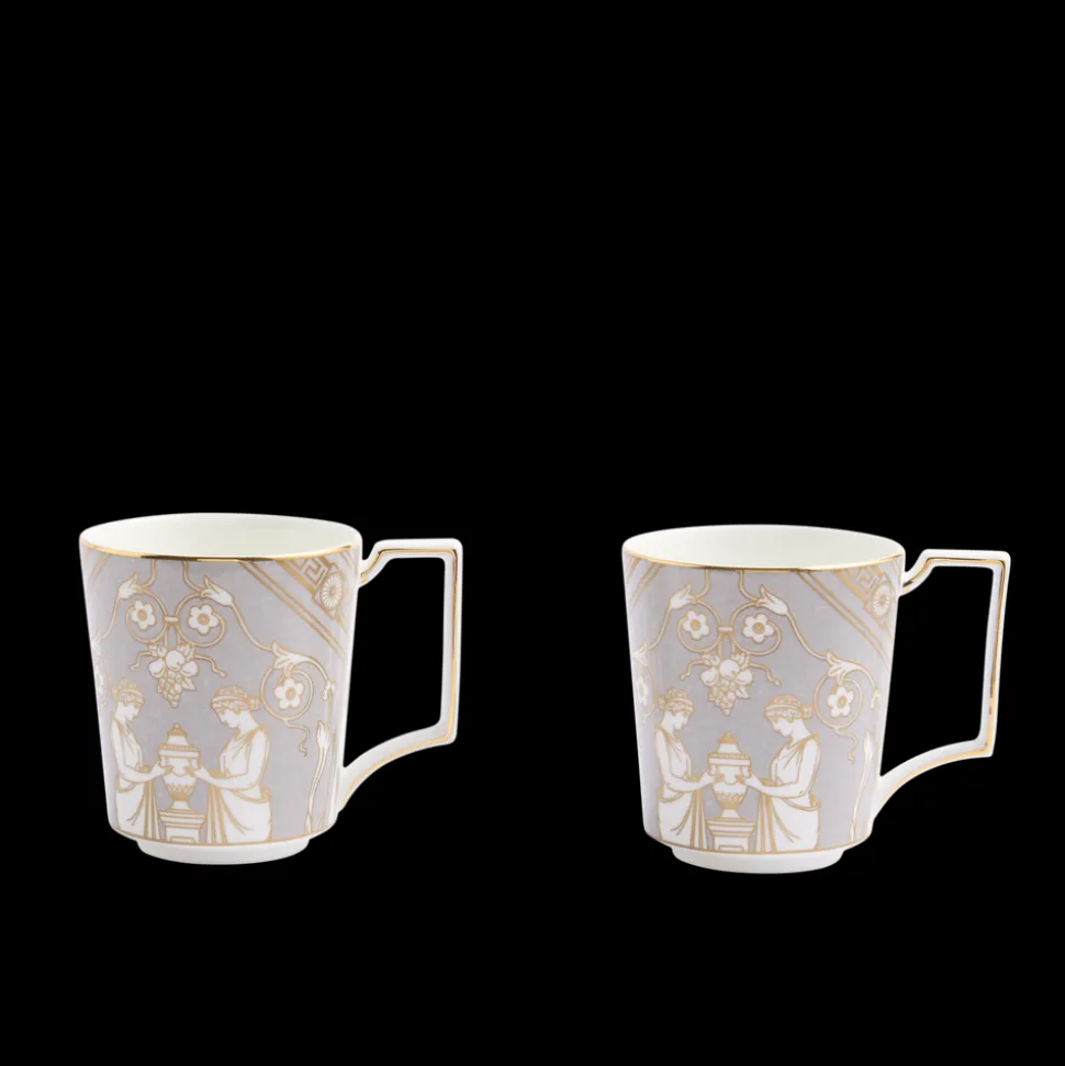 Renaissance Mug in Grey, Set of 2