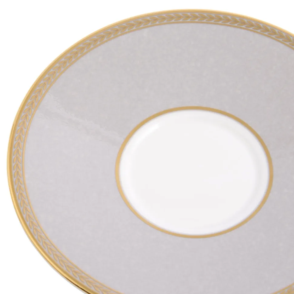 Renaissance Teacup Saucer in Grey, Set of 2