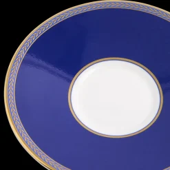 Reniassance Teacup Saucer in Gold, Set of 2
