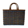 Retro-Travel Tote in Blue & Brown