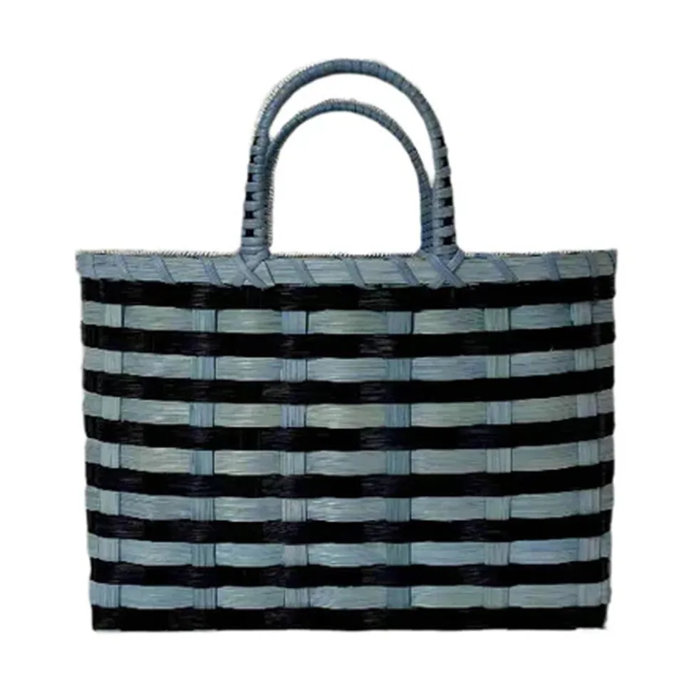 Retro-Travel Tote in Navy & French Blue