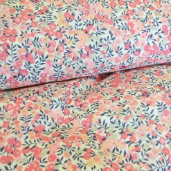 Reversible Heirloom Quilt Made With Liberty Fabric in Betsy Grey & Wiltshire Pink