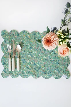 Reversible Scalloped Placemat Made With Liberty Fabric in Donna Leigh
