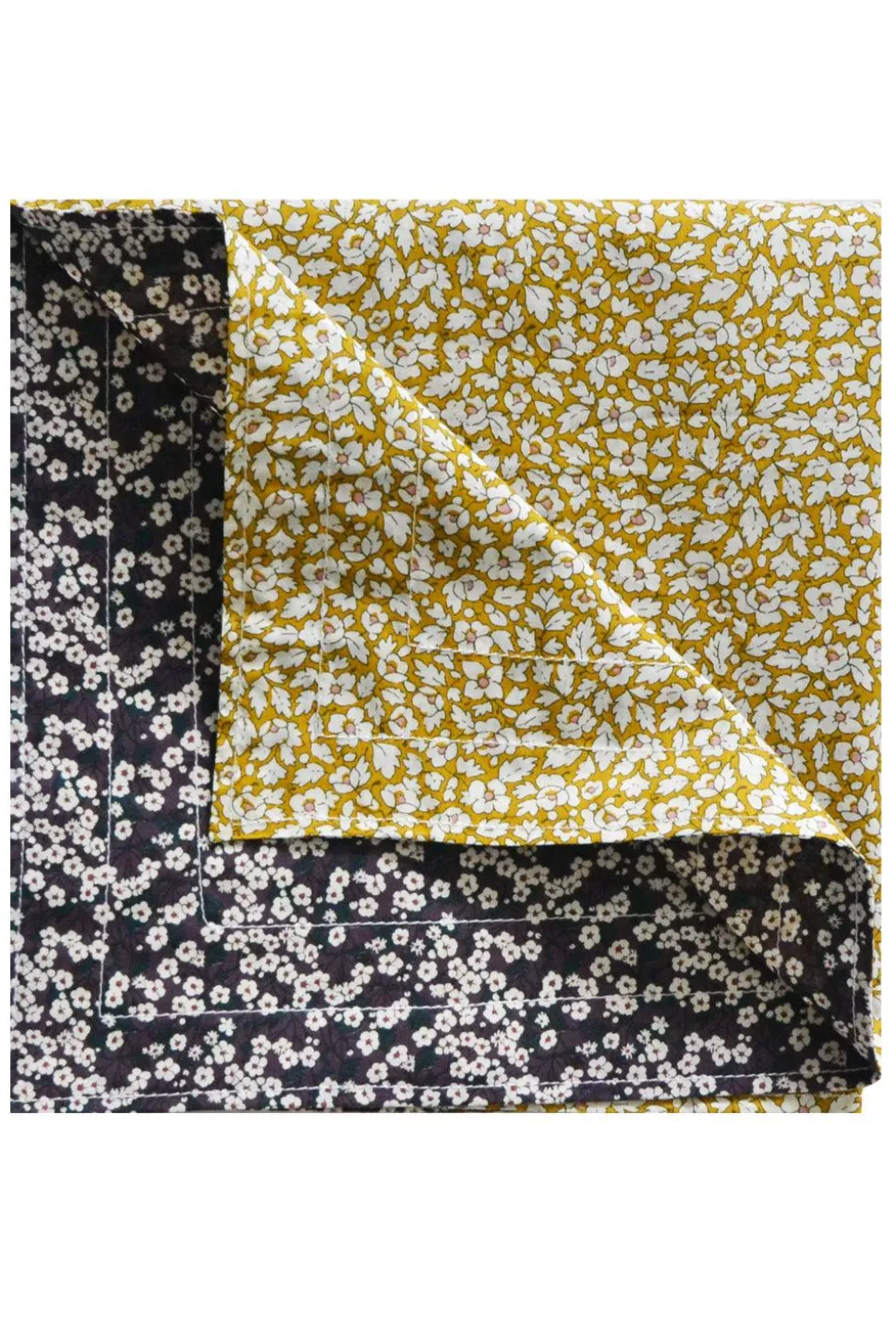 Reversible Stitch Napkin Set Made With Liberty Fabric in Feather Meadow & Mitsi Valeria