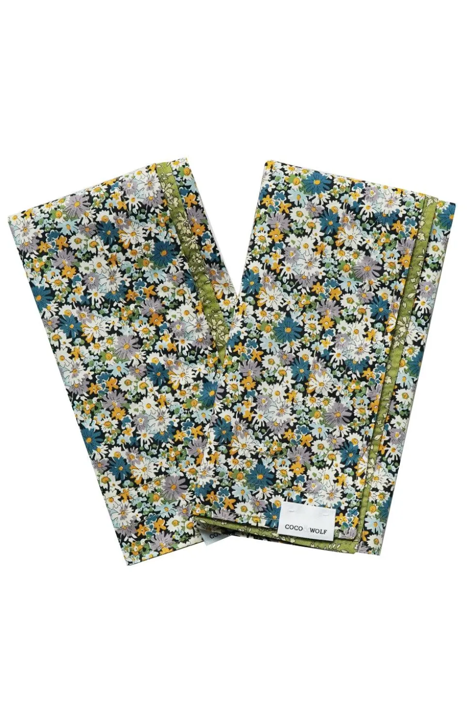 Reversible Stitch Napkin Set Made With Liberty Fabric in Libby & Capel Pistachio