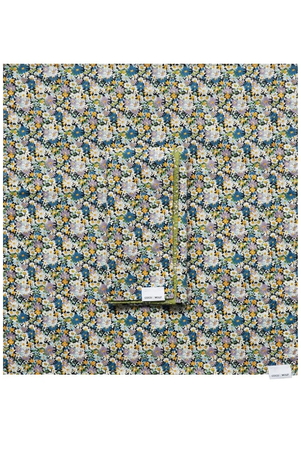 Reversible Stitch Napkin Set Made With Liberty Fabric in Libby & Capel Pistachio