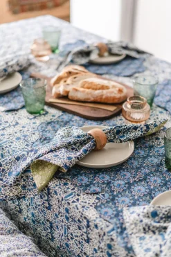 Reversible Stitch Napkin Set Made With Liberty Fabric in Lodden & Capel