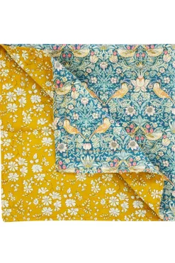 Reversible Stitch Napkin Set Made With Liberty Fabric in Strawberry Thief & Capel