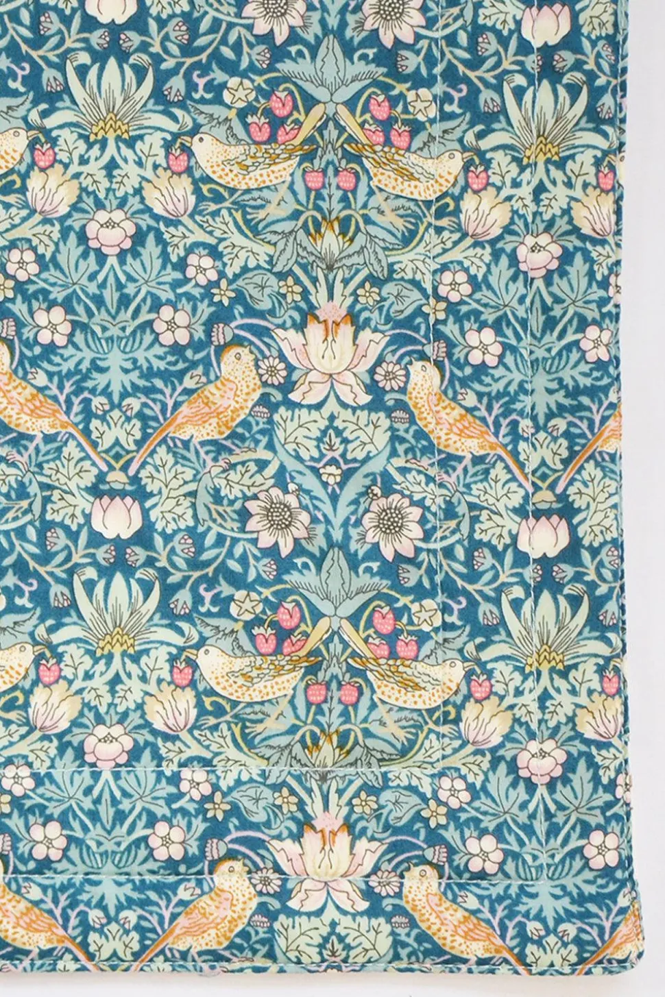 Reversible Stitch Placemat Made With Liberty Fabric in Strawberry Thief & Eva Belle