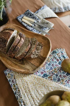 Reversible Stitch Placemat Made With Liberty Fabric in Feather Meadow & Annabella