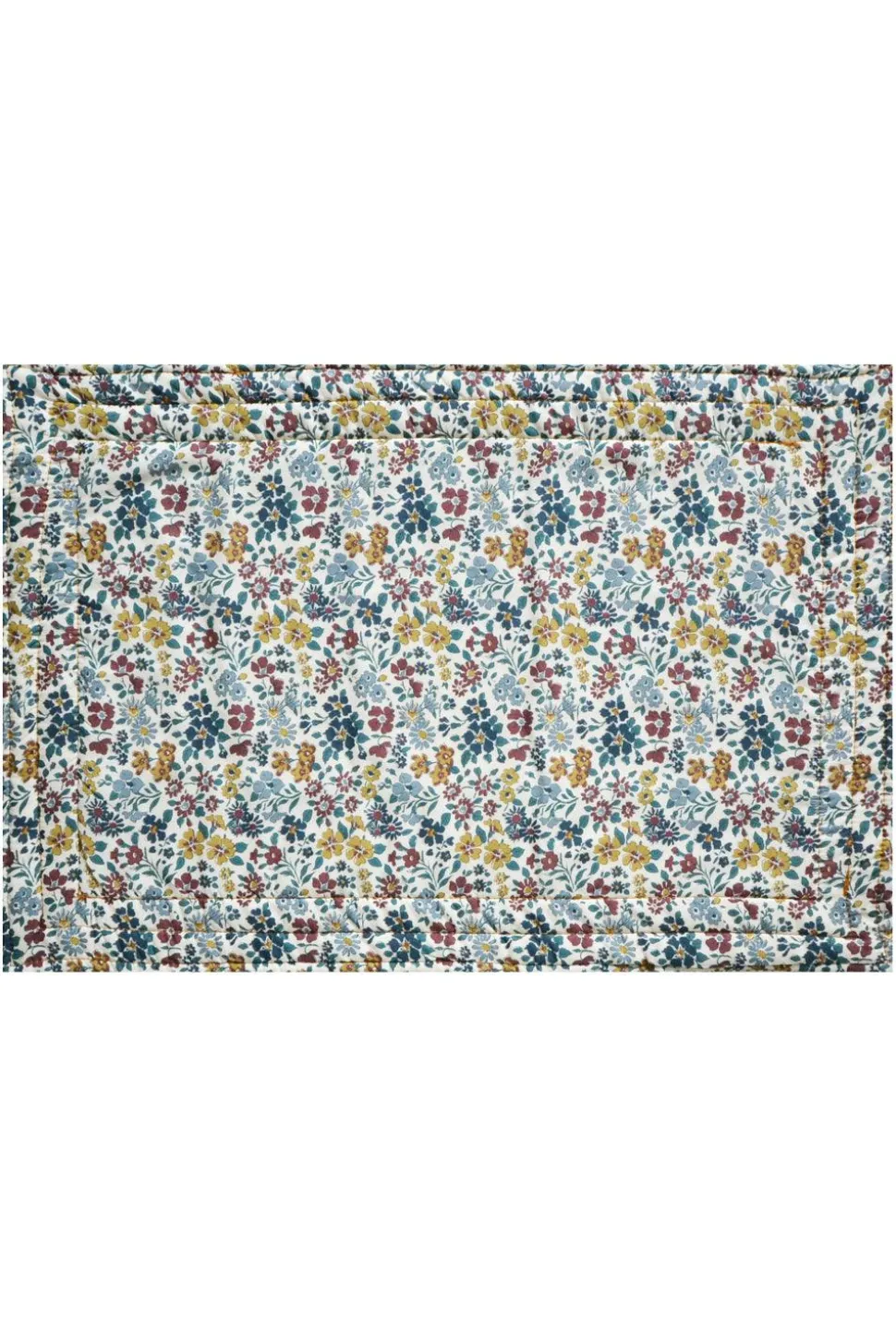 Reversible Stitch Placemat Made With Liberty Fabric in Feather Meadow & Annabella
