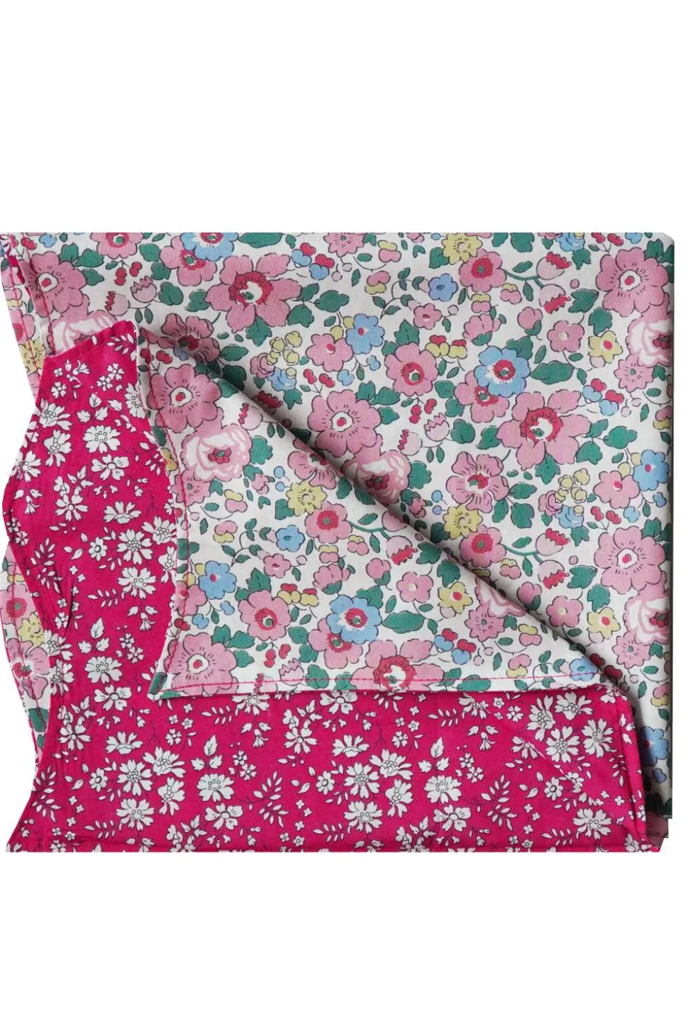 Reversible Wavy Napkin Set Made With Liberty Fabric in Betsy Candy Floss & Capel