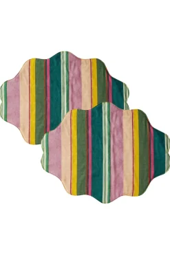 Reversible Wavy Placemat Made With Liberty Fabric in in Archive Swatch & Michelle