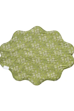 Reversible Wavy Placemat Made With Liberty Fabric in Libby & Capel Pistachio
