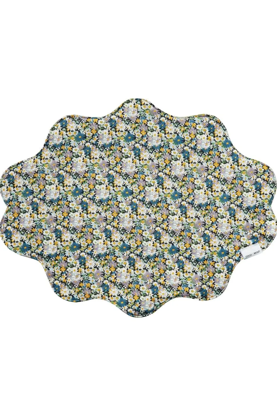 Reversible Wavy Placemat Made With Liberty Fabric in Libby & Capel Pistachio