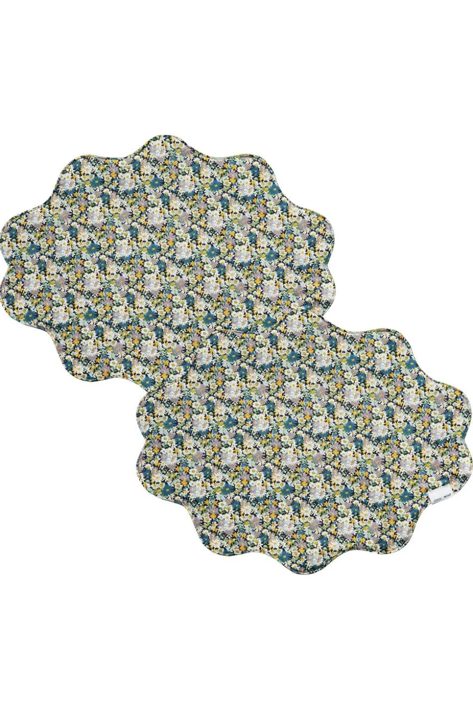 Reversible Wavy Placemat Made With Liberty Fabric in Libby & Capel Pistachio