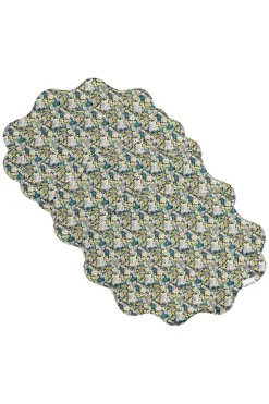 Reversible Wavy Placemat Made With Liberty Fabric in Libby & Capel Pistachio
