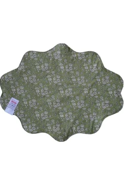 Reversible Wavy Placemat Made With Liberty Fabric in Betsy Star & Capel Pistachio