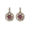 Rhodolite And Diamond Earrings