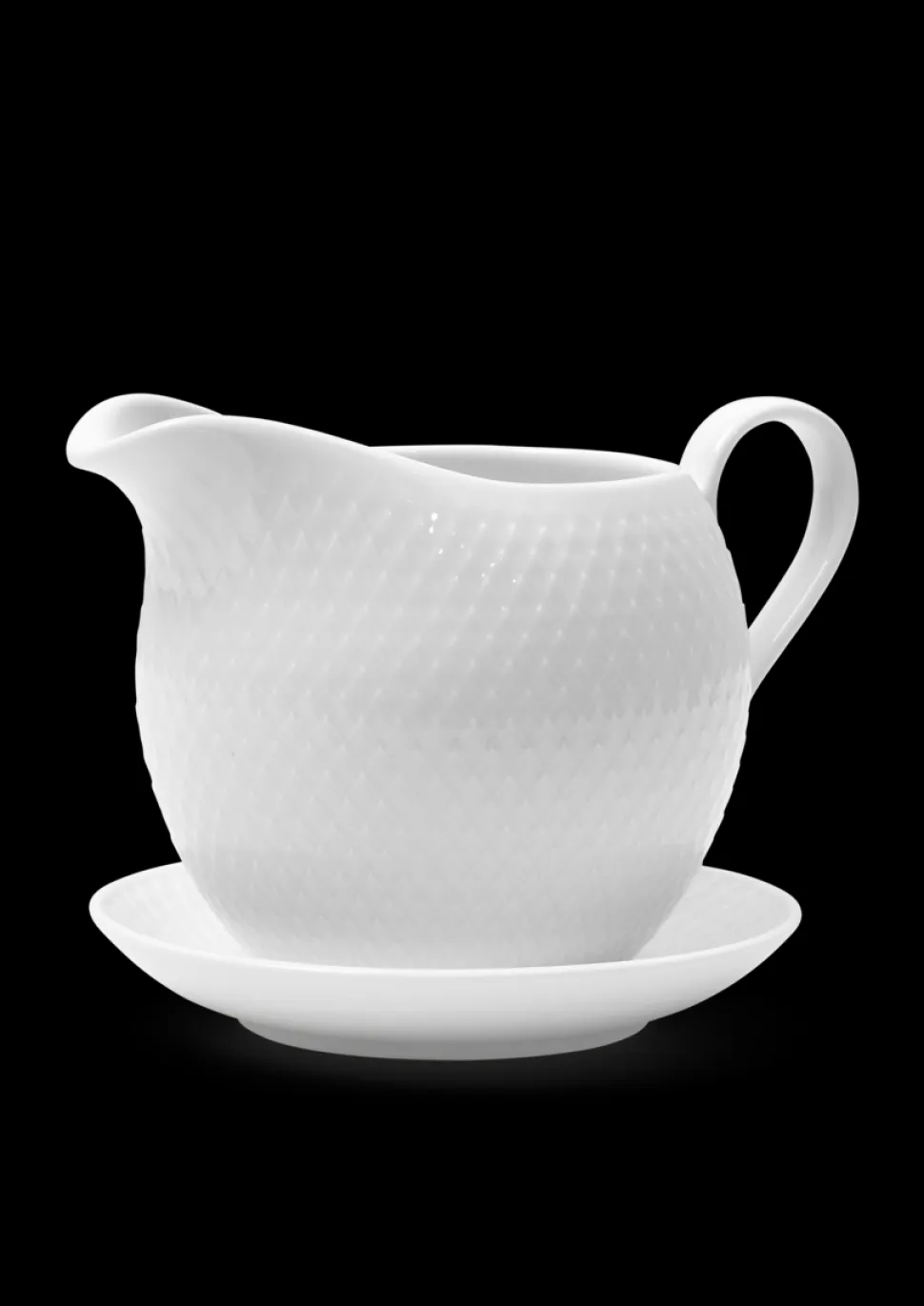 Rhombe Sauce Boat in White