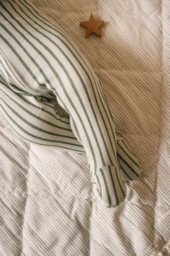 Ribbed Baby Sleeper in Stripes Away Evergreen