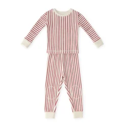 Ribbed Kids Pajama in Stripes Away Berry