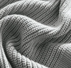 Ribbed Knit Baby Blanket in Shore