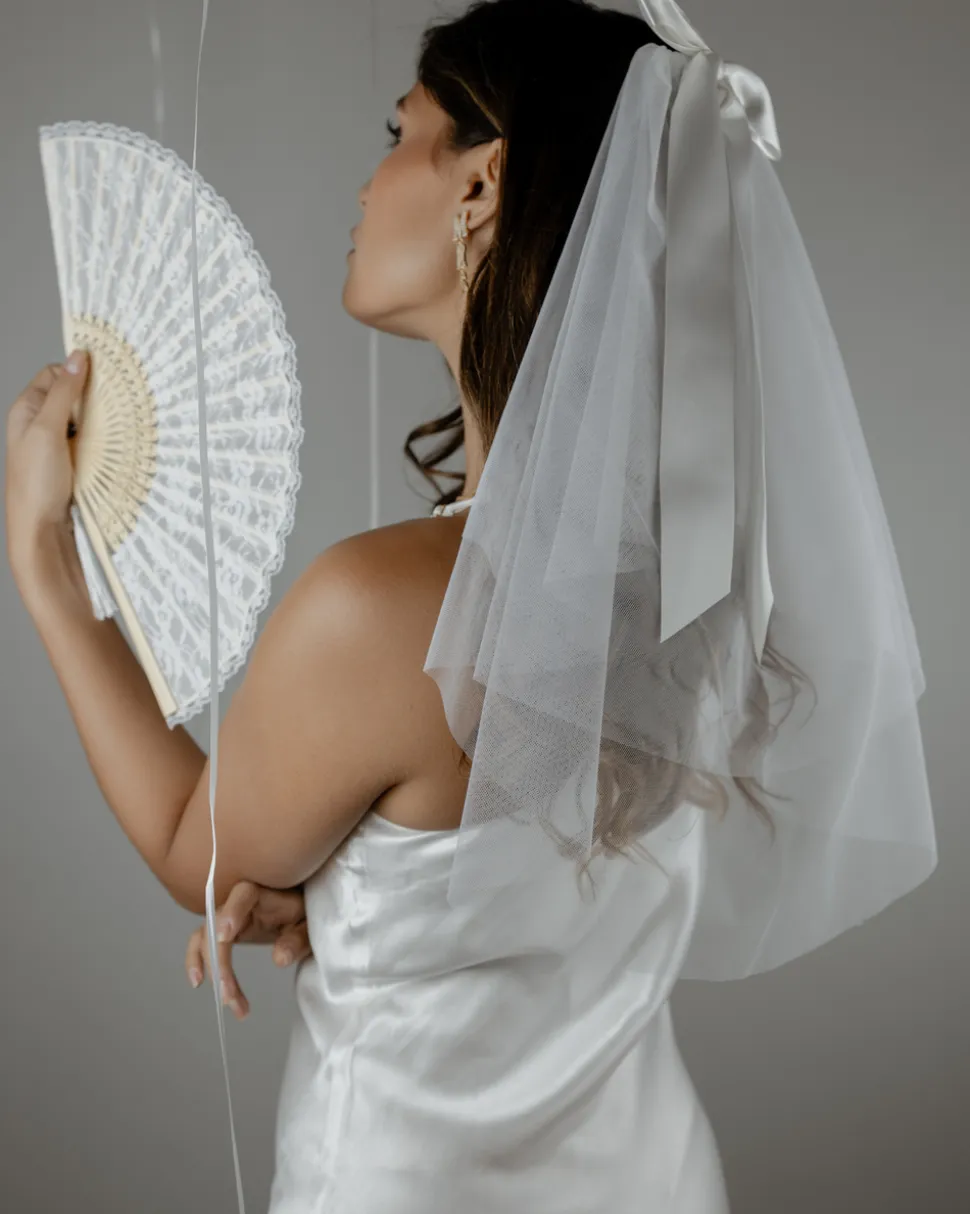 Ribbon Bow Veil