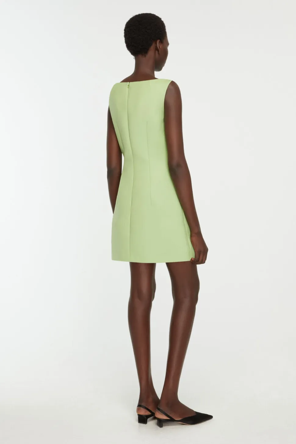 Rifer Dress in Pistachio Green Charmelaine Cady