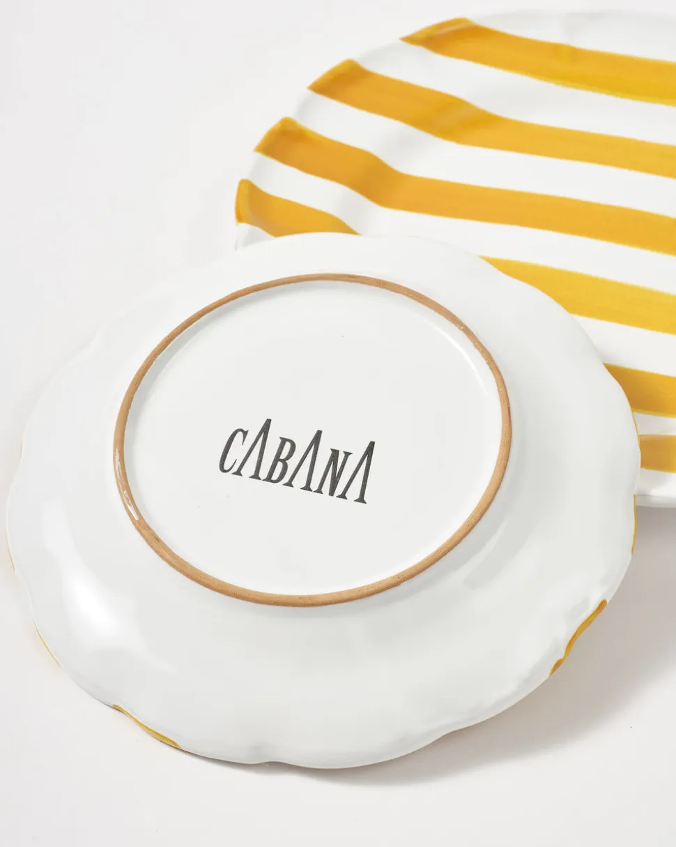 Righe Dessert Plate, Pink