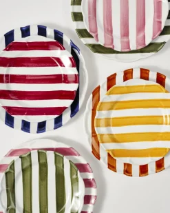 Righe Dinner Plate, Pink