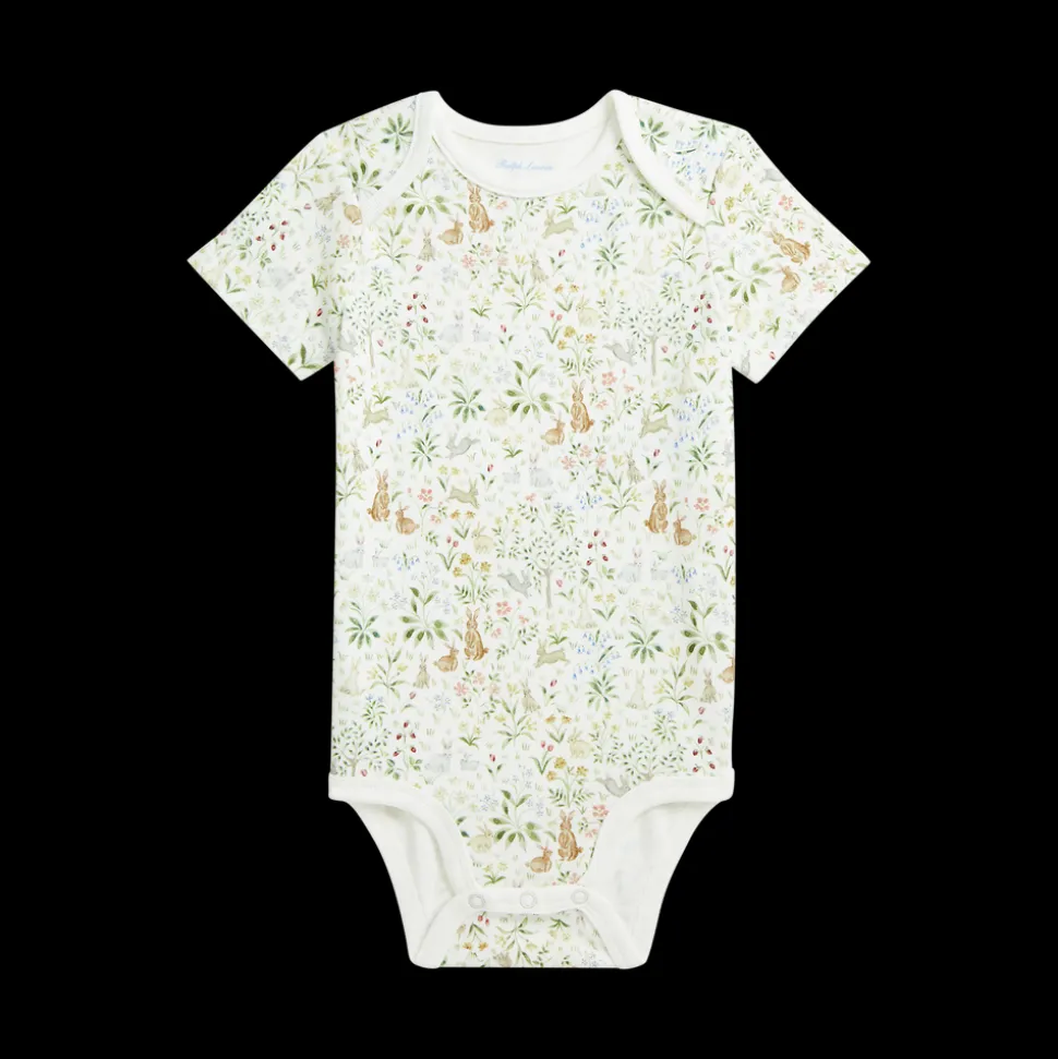RL Baby x Riley Sheehey Cotton Bodysuit in Bunny Meadow