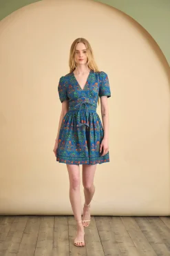 Roan Dress in Midnight Garden