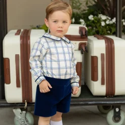 Robert Shorts in Back Bay Blue Velvet