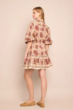 Robin Dress in Batik Vine Ivory