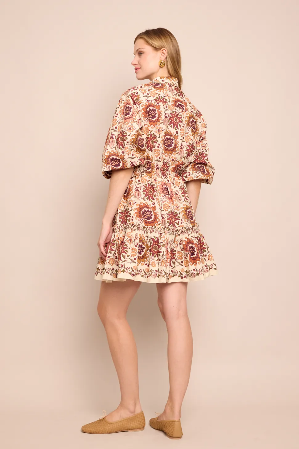 Robin Dress in Batik Vine Ivory