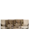 Rocks Glass, Set of 6 in Gray Smoke