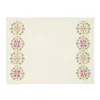 Rohida Embroidered Placemat, Pink and Green, Set of 2