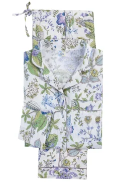 Roman Pajama Set in Pomegranate Linen Lilac