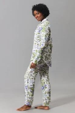 Roman Pajama Set in Pomegranate Linen Lilac