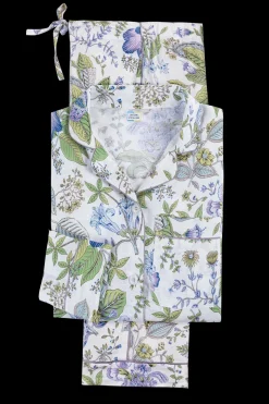 Roman Pajama Set in Pomegranate Linen Lilac