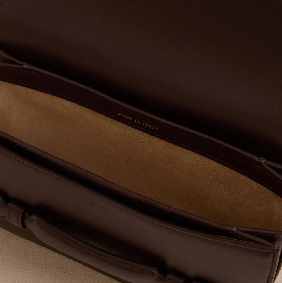 Romy Clutch in Box Calf Palmellato Chocolate