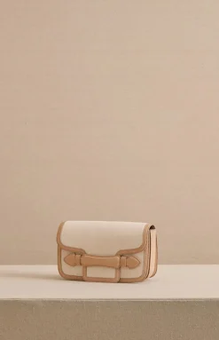 Romy Clutch in Canvas Natural & Supple Soft Natural