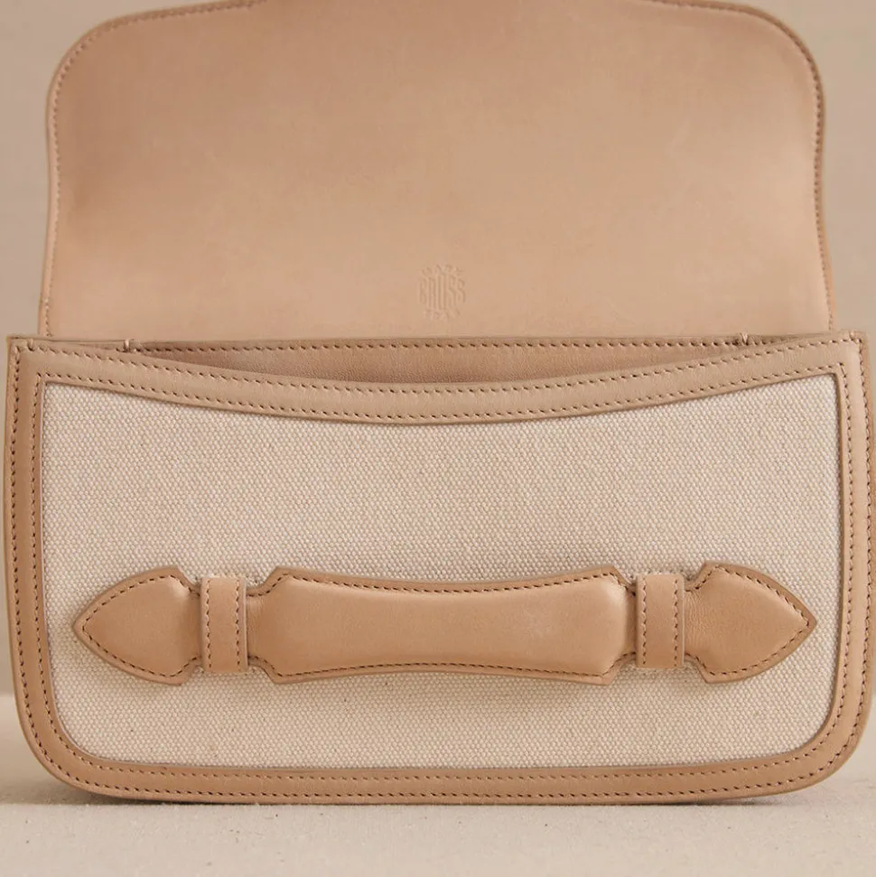 Romy Clutch in Canvas Natural & Supple Soft Natural