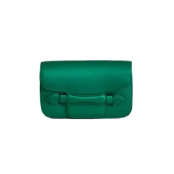 Romy Clutch in Satin Emerald