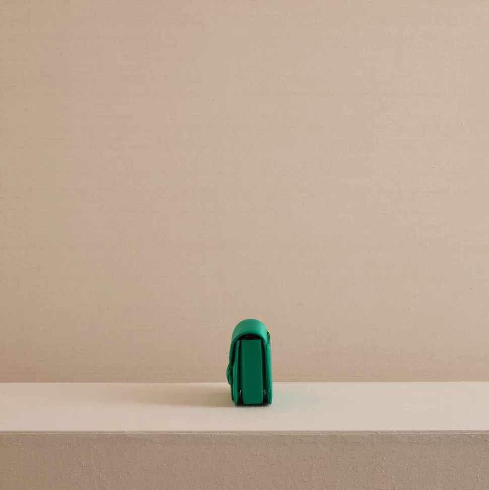 Romy Clutch in Satin Emerald