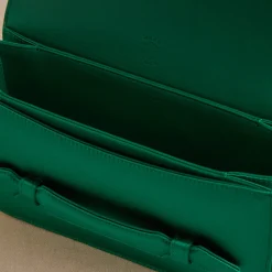 Romy Clutch in Satin Emerald