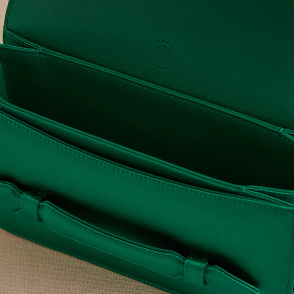 Romy Clutch in Satin Emerald