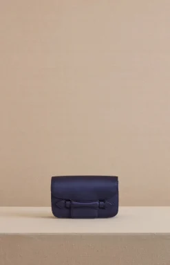 Romy Clutch in Satin Navy