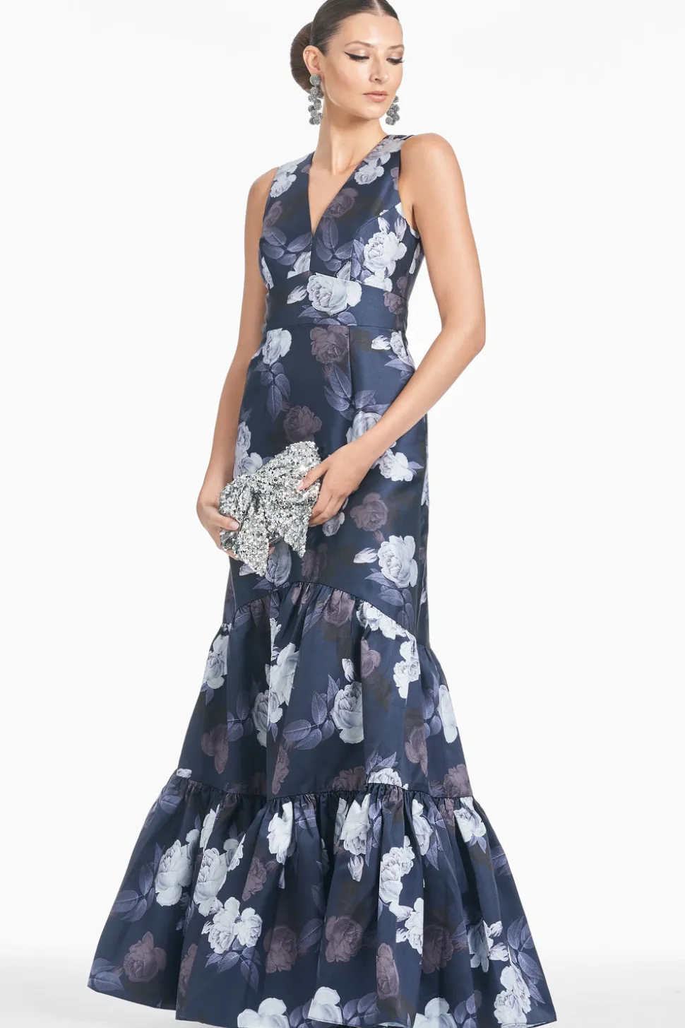 Rori Gown in Midnight Glacial Rose
